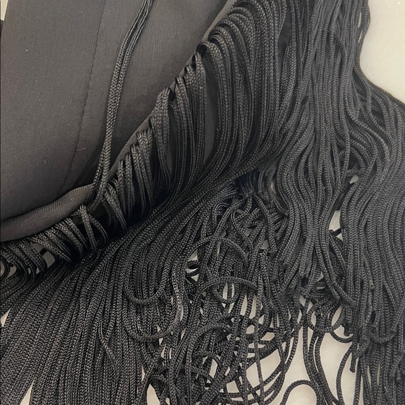 BCBG Black Women's Jacket with Fringe Detail - Picture 9 of 13